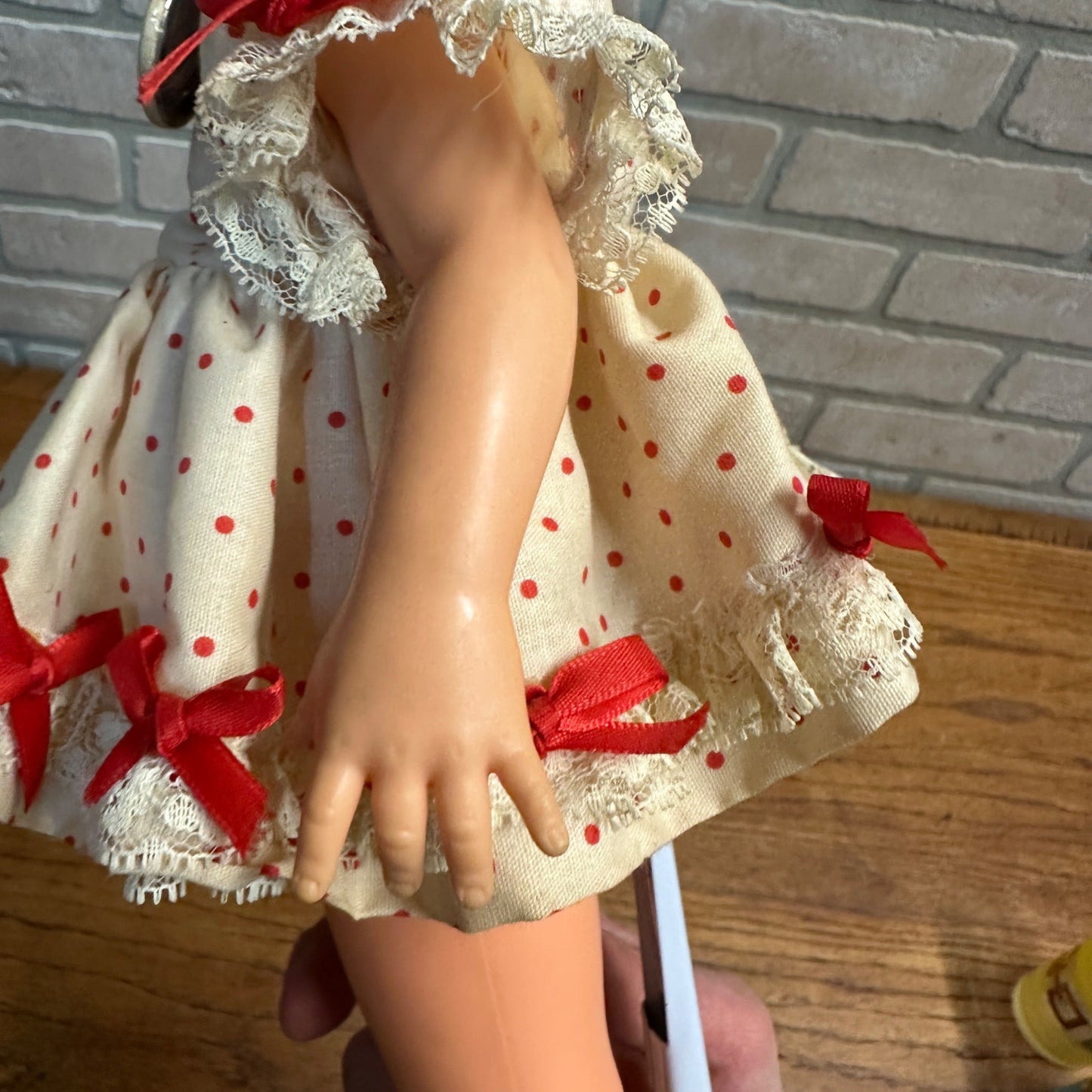 Vintage 1972 Shirley Temple IDEAL Doll w/ Polka Dot Dress Original Pin