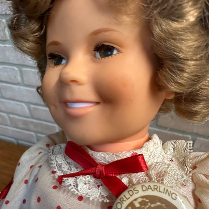 Vintage 1972 Shirley Temple IDEAL Doll w/ Polka Dot Dress Original Pin