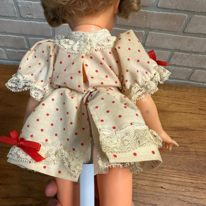 Vintage 1972 Shirley Temple IDEAL Doll w/ Polka Dot Dress Original Pin