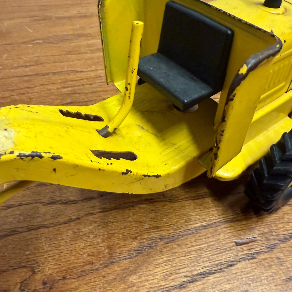 "Tonka Road Grader Truck - Yellow - Steel 10"" Long Vintage Used