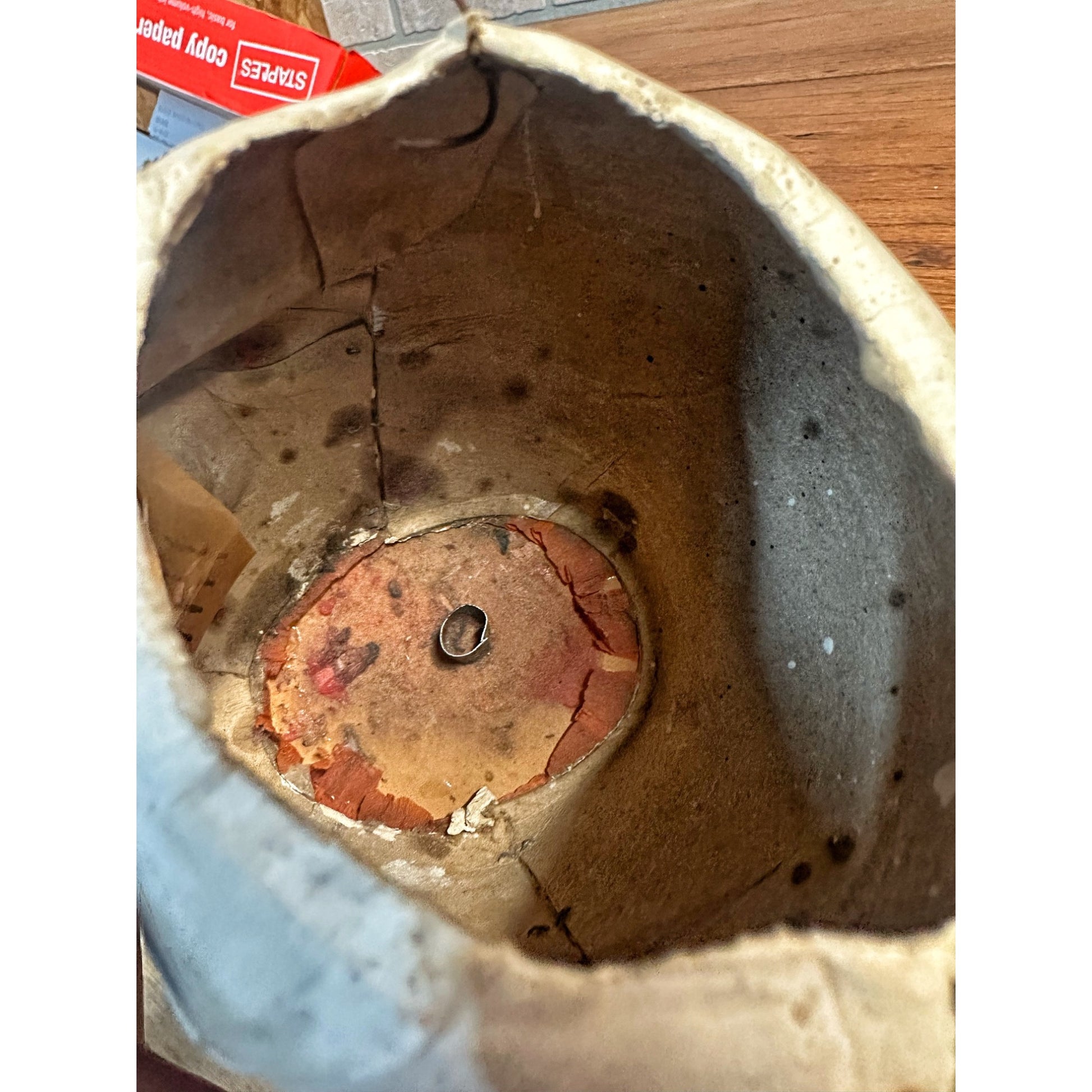 Antique 1920s Halloween Paper Mache Skull Skeleton Lantern German Original!