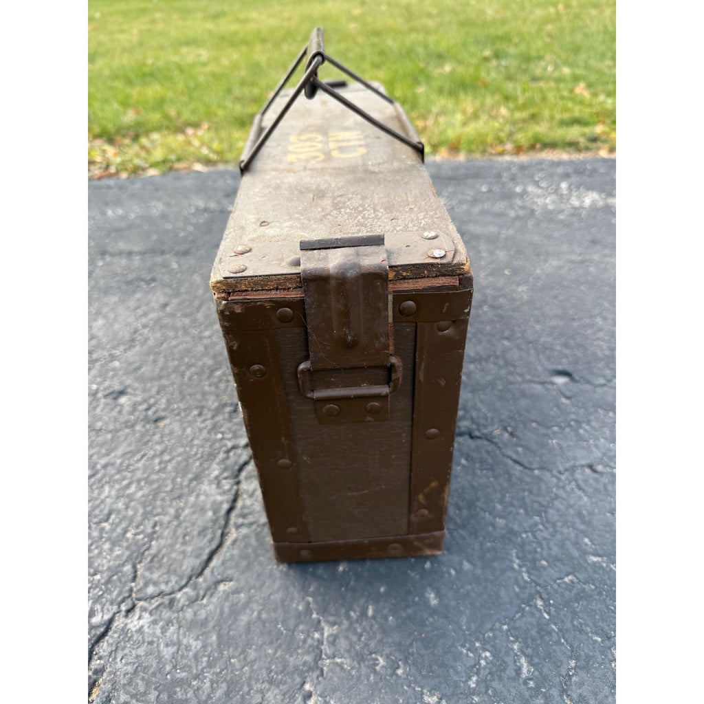 Vintage RARE British RAF 288 Cart 303 Ball Mk7 CTN Wooden Ammo Box Wood