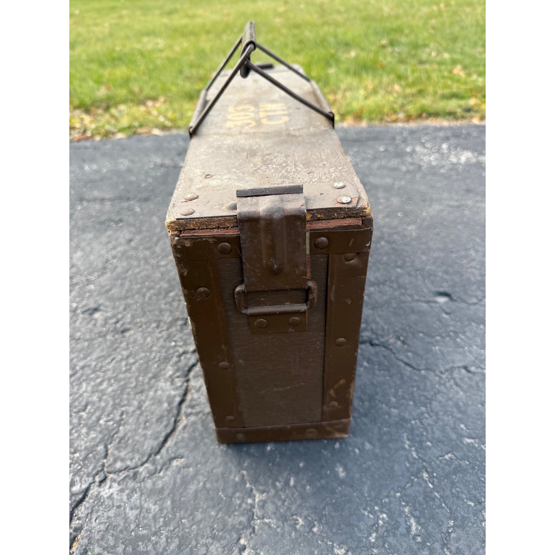 Vintage RARE British RAF 288 Cart 303 Ball Mk7 CTN Wooden Ammo Box Wood