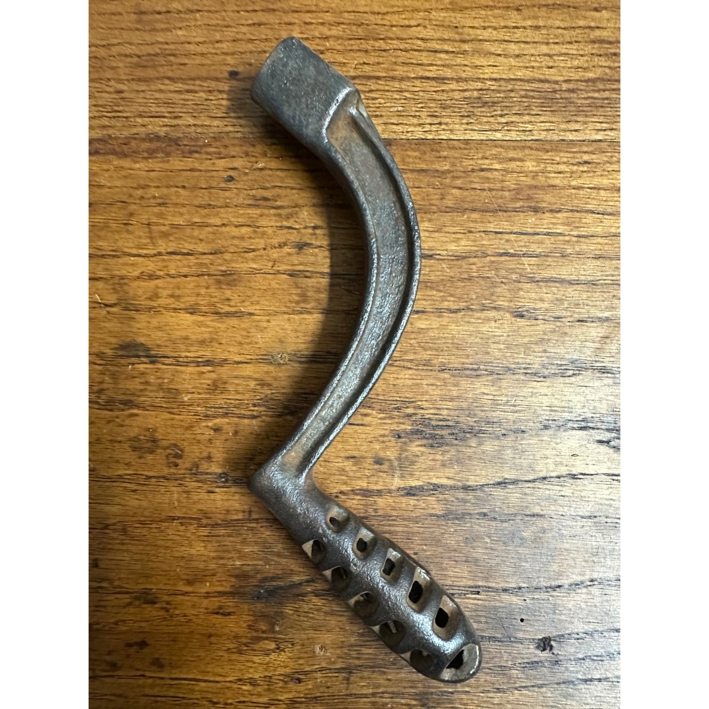 Antique Cast Iron Range Stove Tool Grate Shaker Handle Crank Triangle