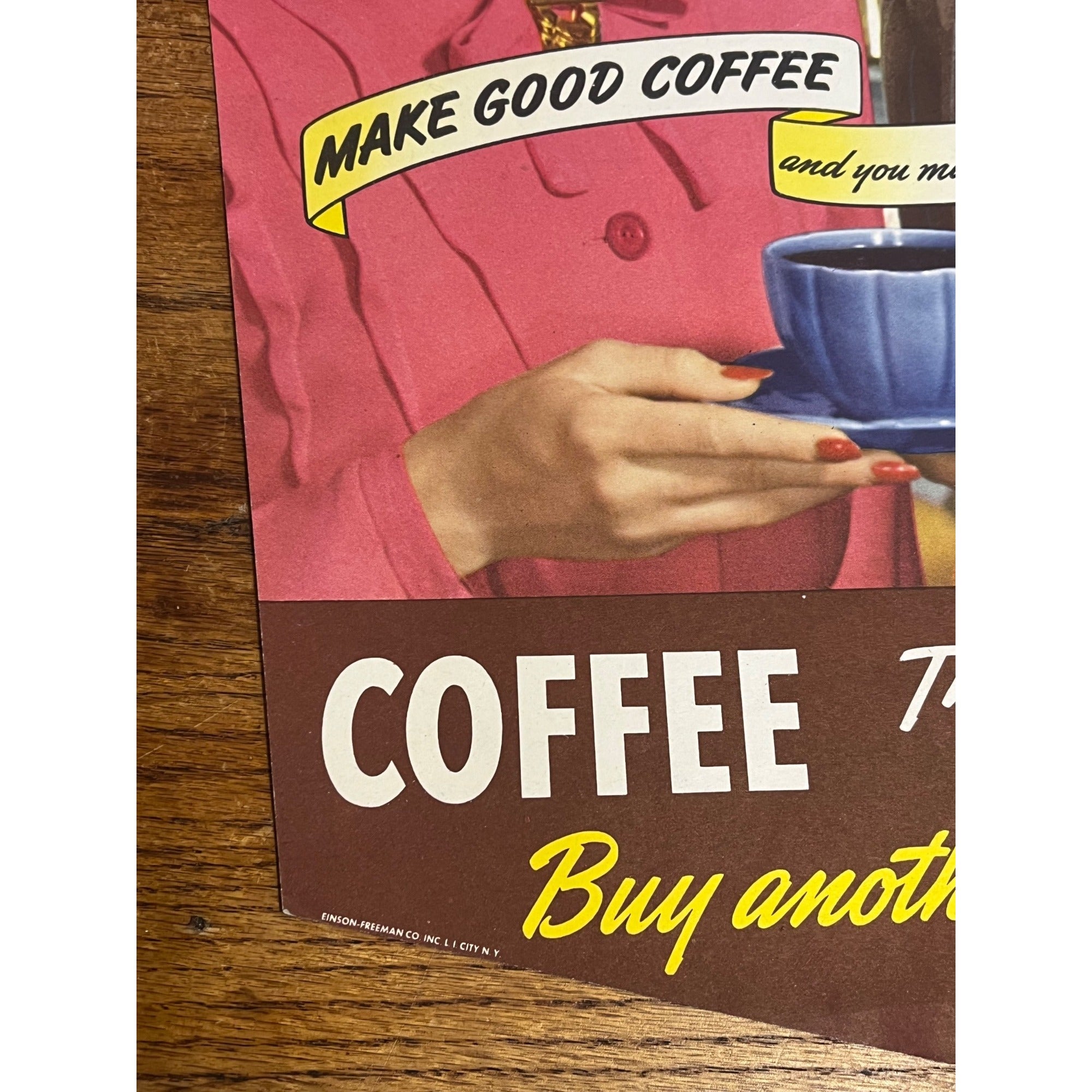Vintage Gambles Coffee Poster Double Sided Hanger Advertising Store Sign
