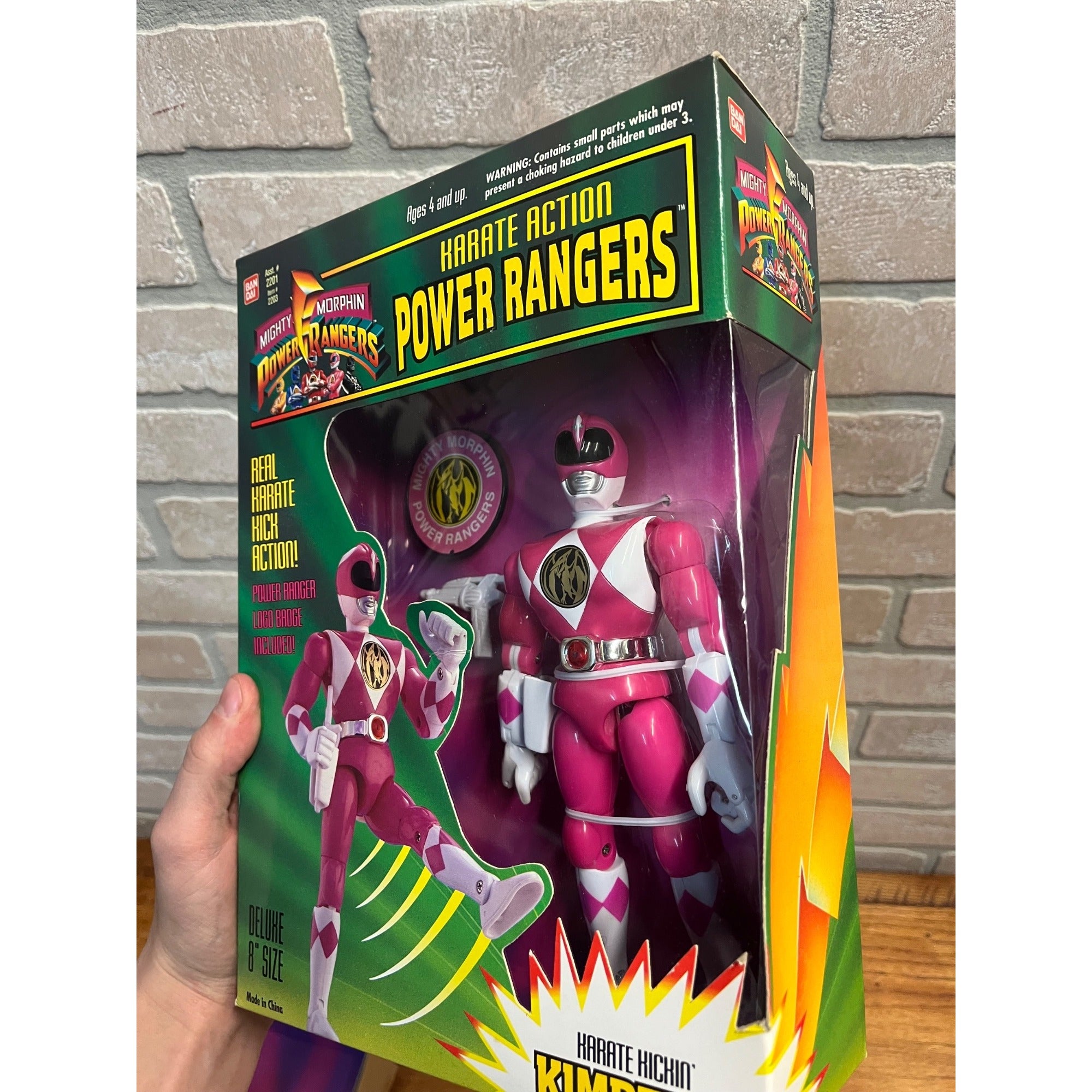 1994 Bandai Power Ranger Karate Action Kimberly PINK & Billy BLUE Figures