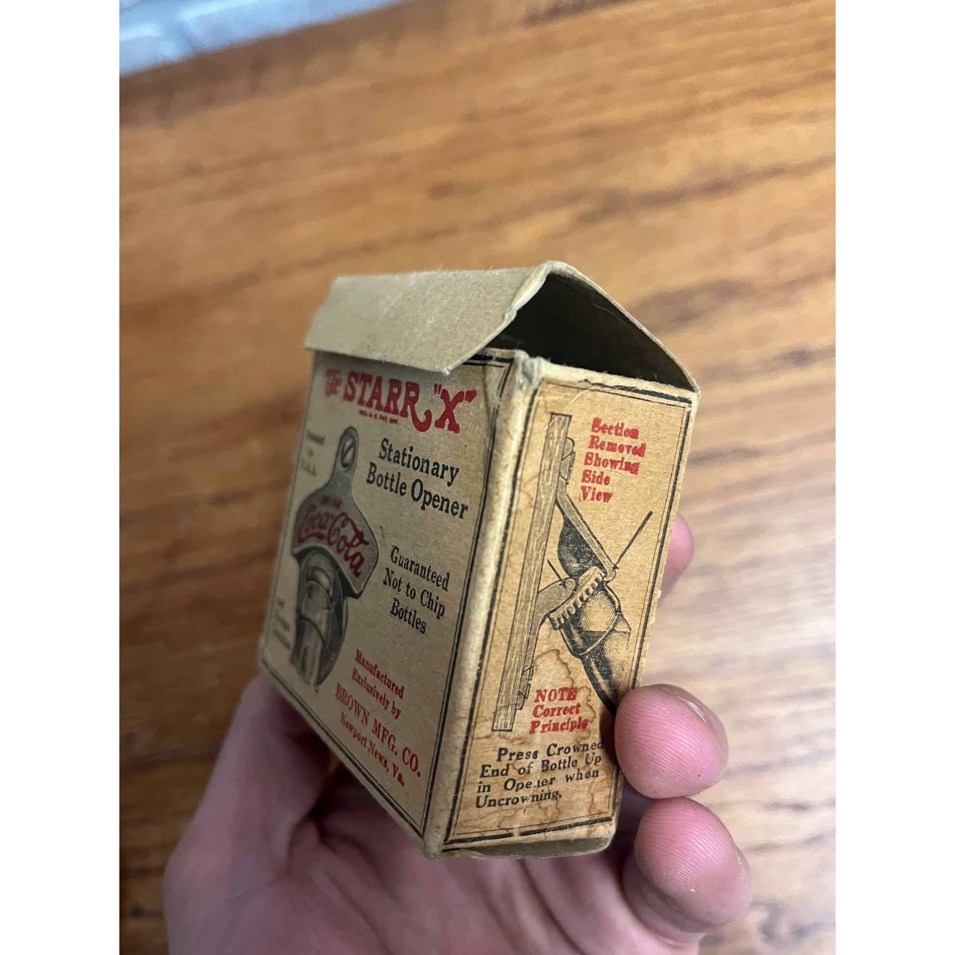 Vintage Starr X Coca Cola Cast Iron Wall Mount Bottle Opener Original Box