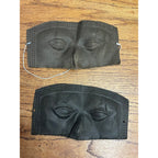 Antique Vintage 1920s Halloween or Odd Fellows Masks Gauze Black Party Costume