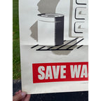 Original WWII Save Waste Fats Homefront US Propaganda Poster WW2 1942 20x28