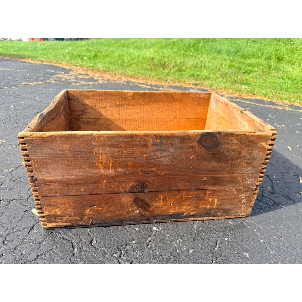 Vintage Birdseye Diamond Match Company Wood Crate Dovetail Joints Advertising