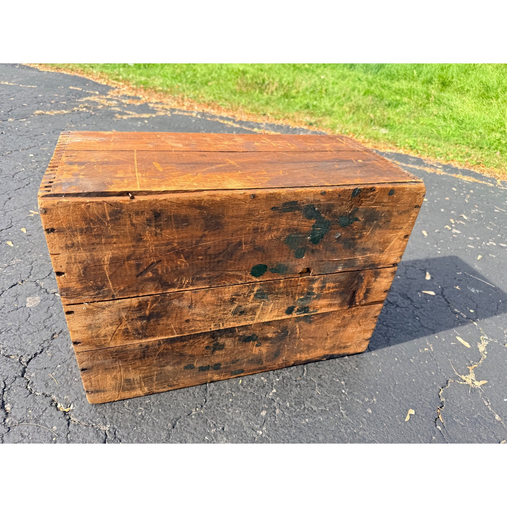 Vintage Birdseye Diamond Match Company Wood Crate Dovetail Joints Advertising