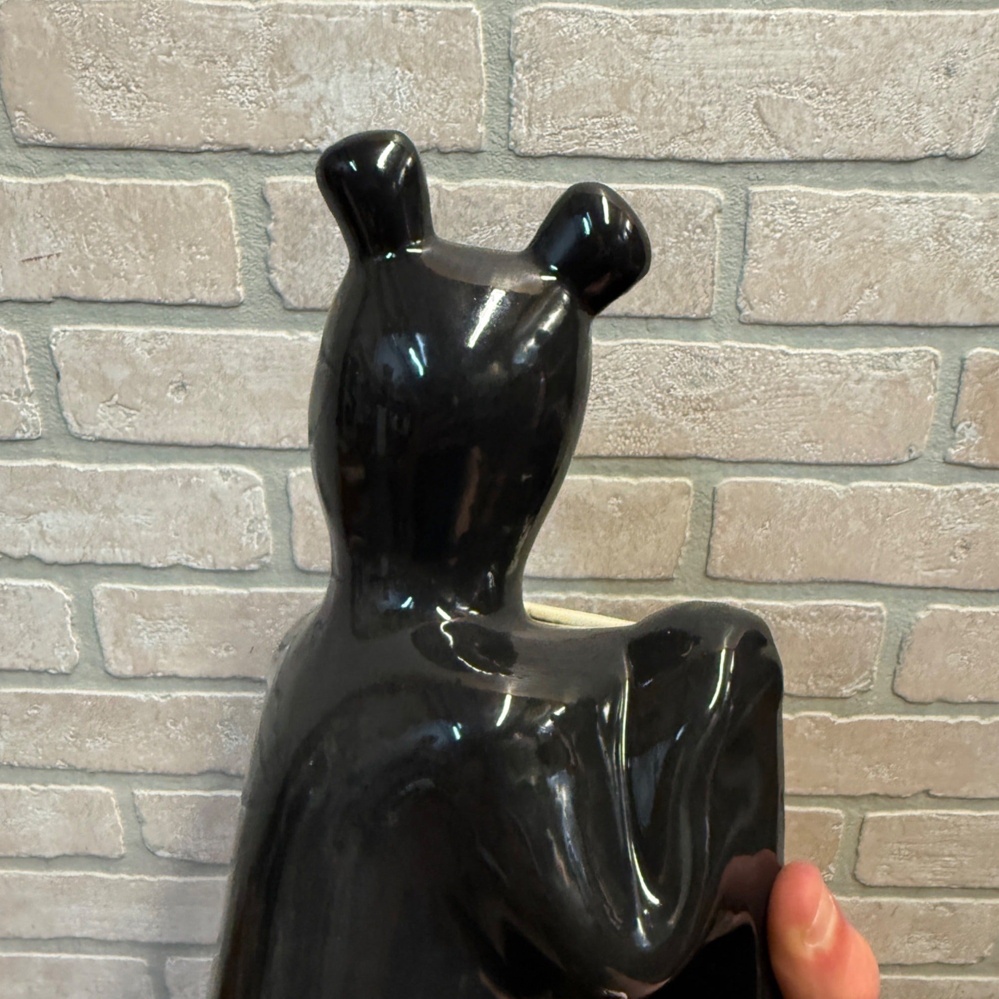 Rare Vintage 1950s Red Wing Pottery Hamm's Beer Bear Figural Ceramic Coin Bank 11.5"