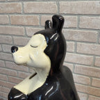 Rare Vintage 1950s Red Wing Pottery Hamm's Beer Bear Figural Ceramic Coin Bank 11.5"