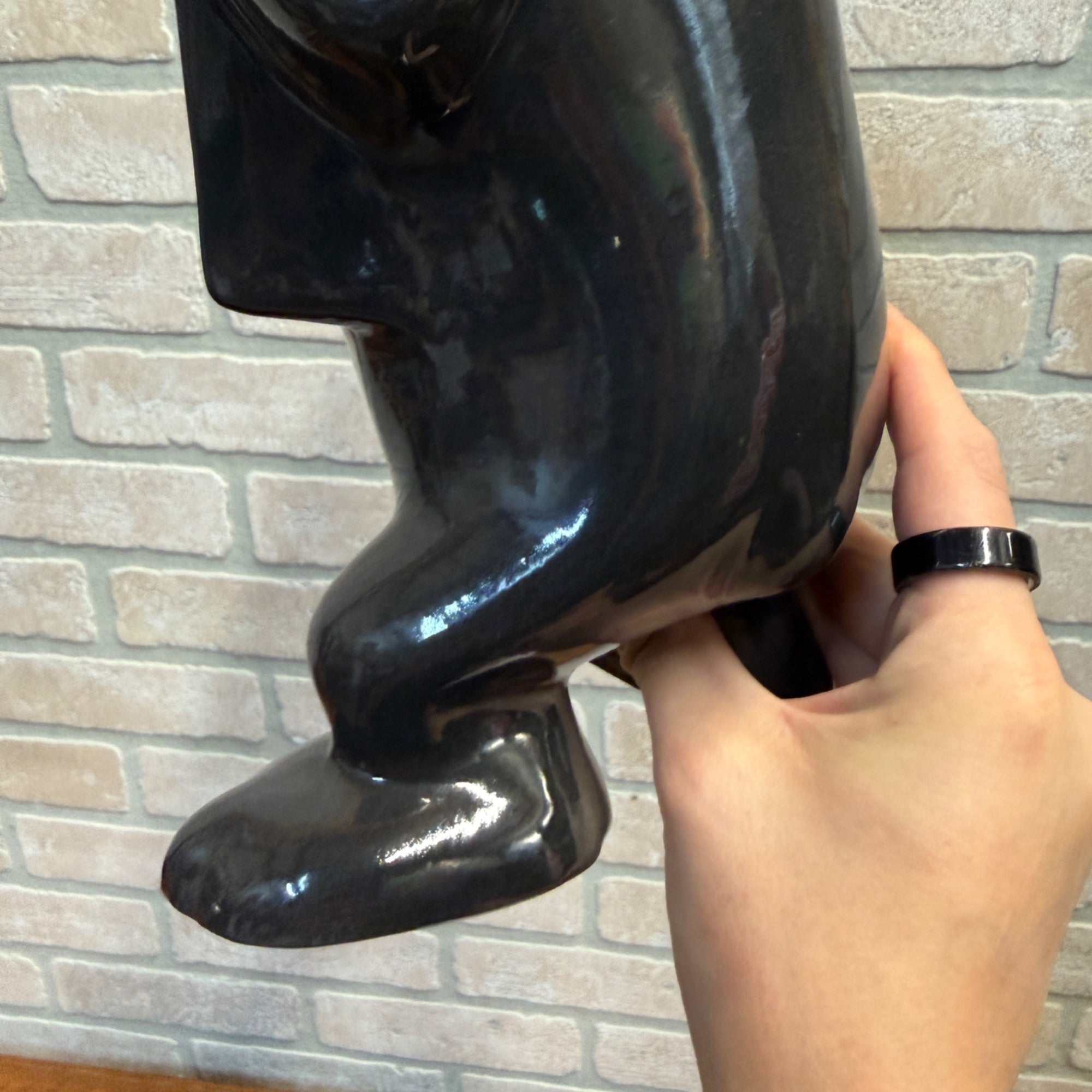 Rare Vintage 1950s Red Wing Pottery Hamm's Beer Bear Figural Ceramic Coin Bank 11.5"
