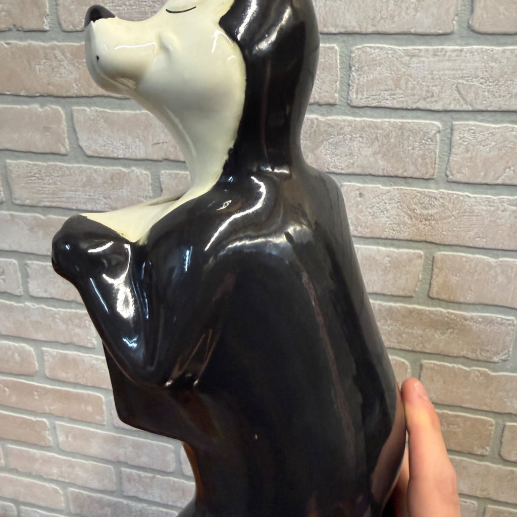 Rare Vintage 1950s Red Wing Pottery Hamm's Beer Bear Figural Ceramic Coin Bank 11.5"
