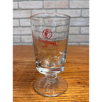 Vintage Leinenkugels Beer Footed Beer Glass Indian Maiden 5.25"