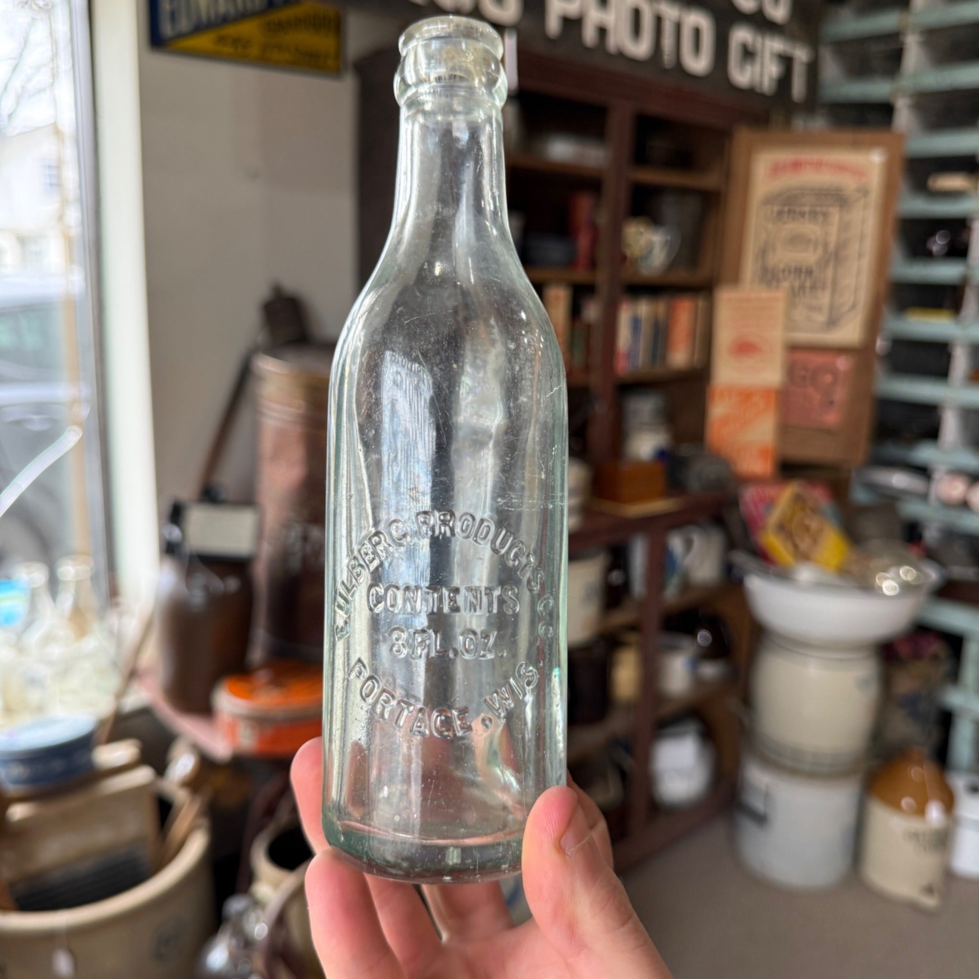 Vintage Eulberg Products Co. Portage Beer Bottle Embossed Wisconsin Wis WI