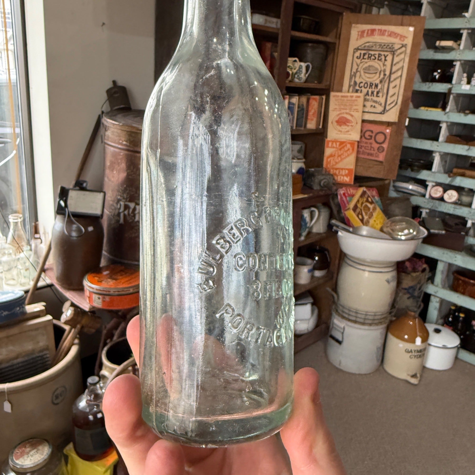 Vintage Eulberg Products Co. Portage Beer Bottle Embossed Wisconsin Wis WI