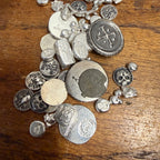 Pirate Treasure Chest W/ Real Pirate Money & 70 Grams of Silver