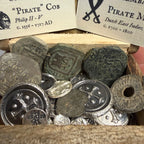 Pirate Treasure Chest W/ Real Pirate Money & 70 Grams of Silver