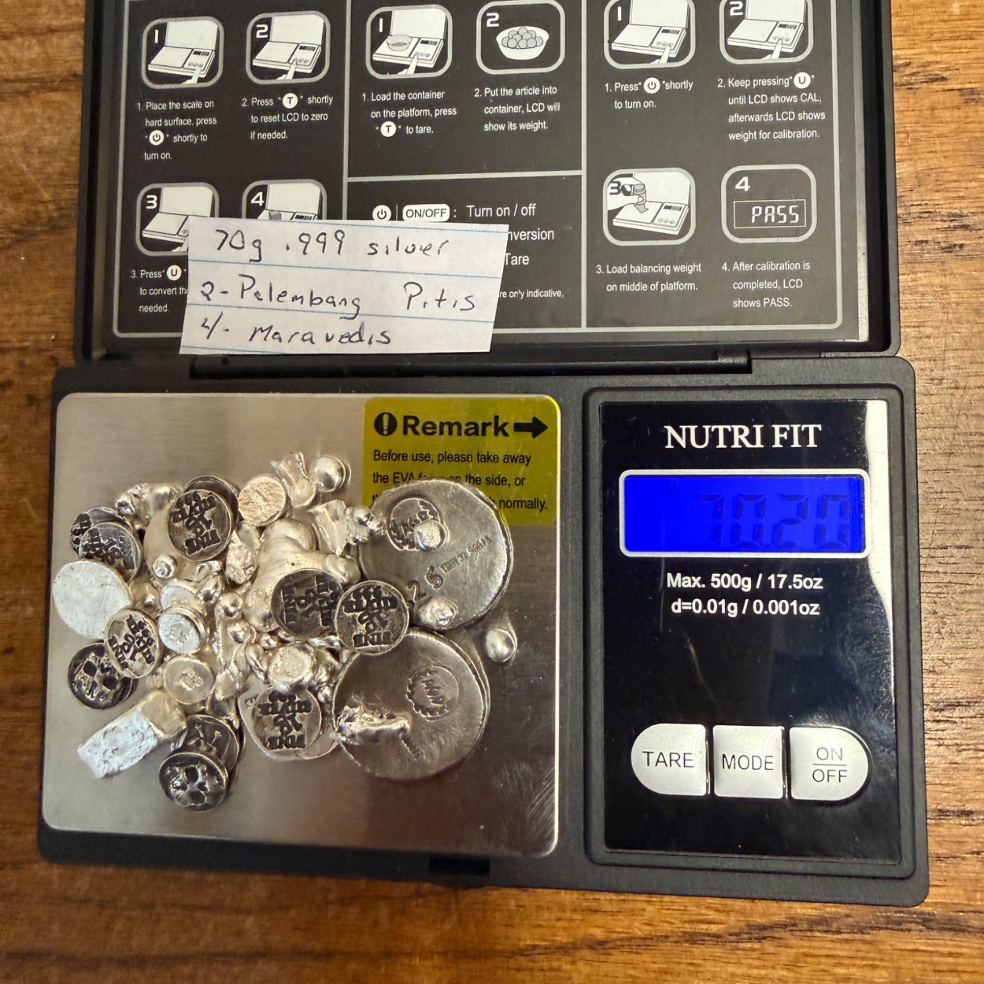 Pirate Treasure Chest W/ Real Pirate Money & 70 Grams of Silver