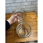 Vintage S & P Swinson Food Products Countertop Cracker Glass Jar 8" Advertising