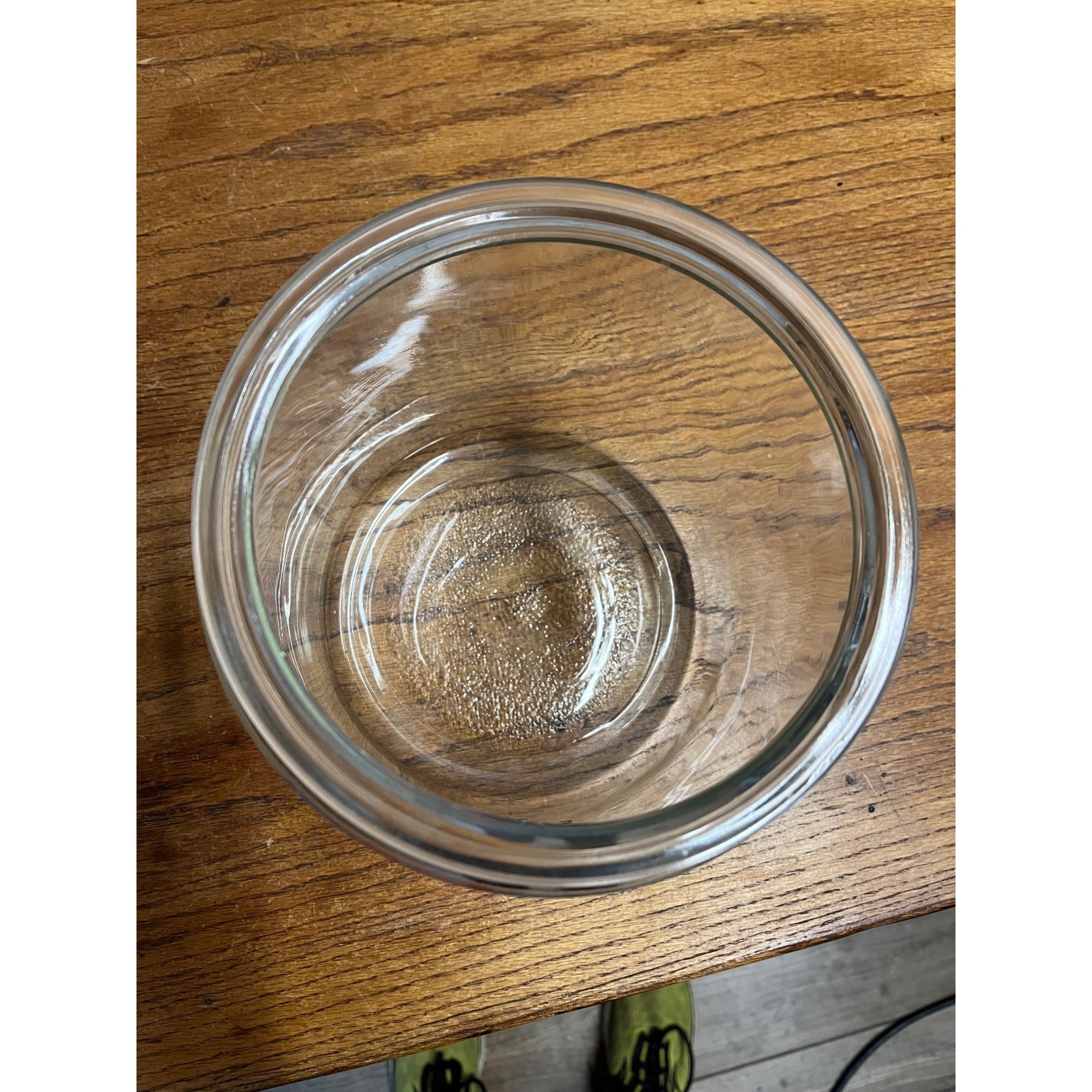 Vintage S & P Swinson Food Products Countertop Cracker Glass Jar 8" Advertising