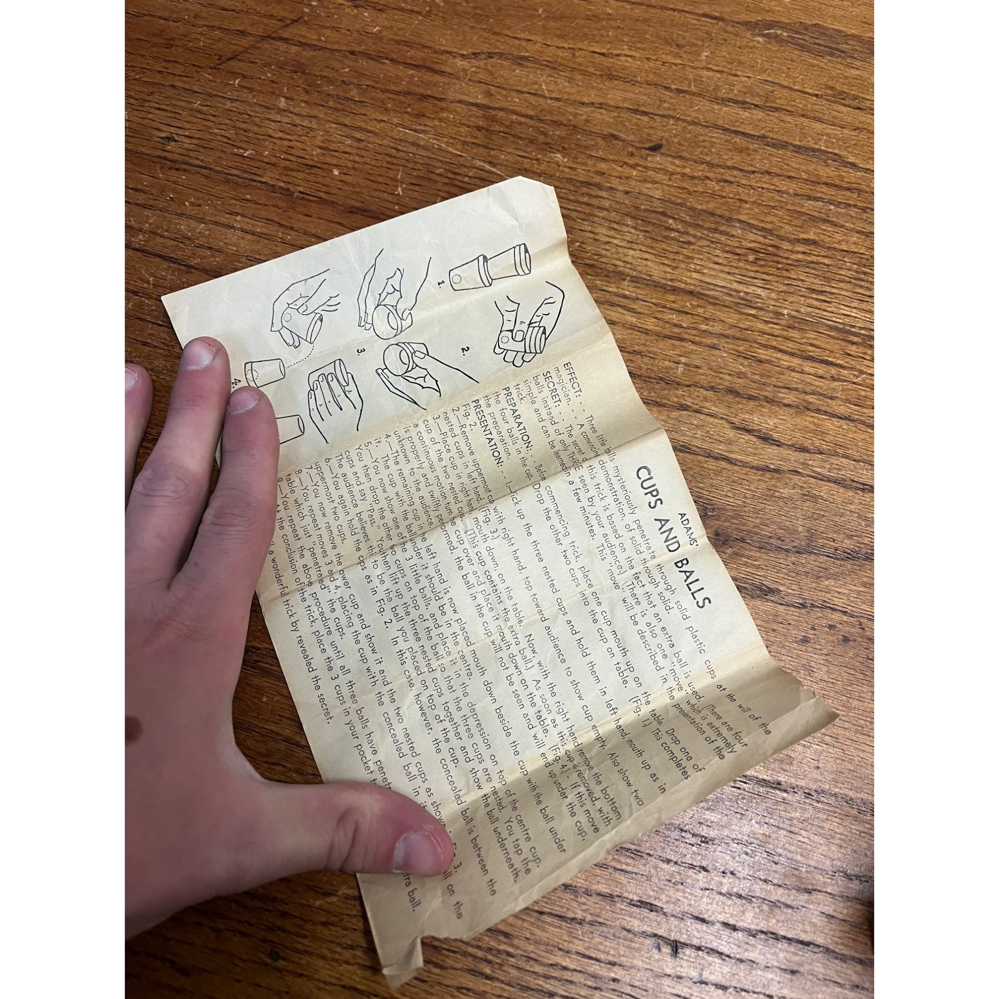 Vintage Adams’ Cups and Balls Magic Trick in Original Box Game Surprise Joke