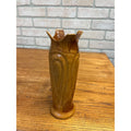 Vintage Mid-Century Hand Turned Carved Applewood Flower Vase 9"