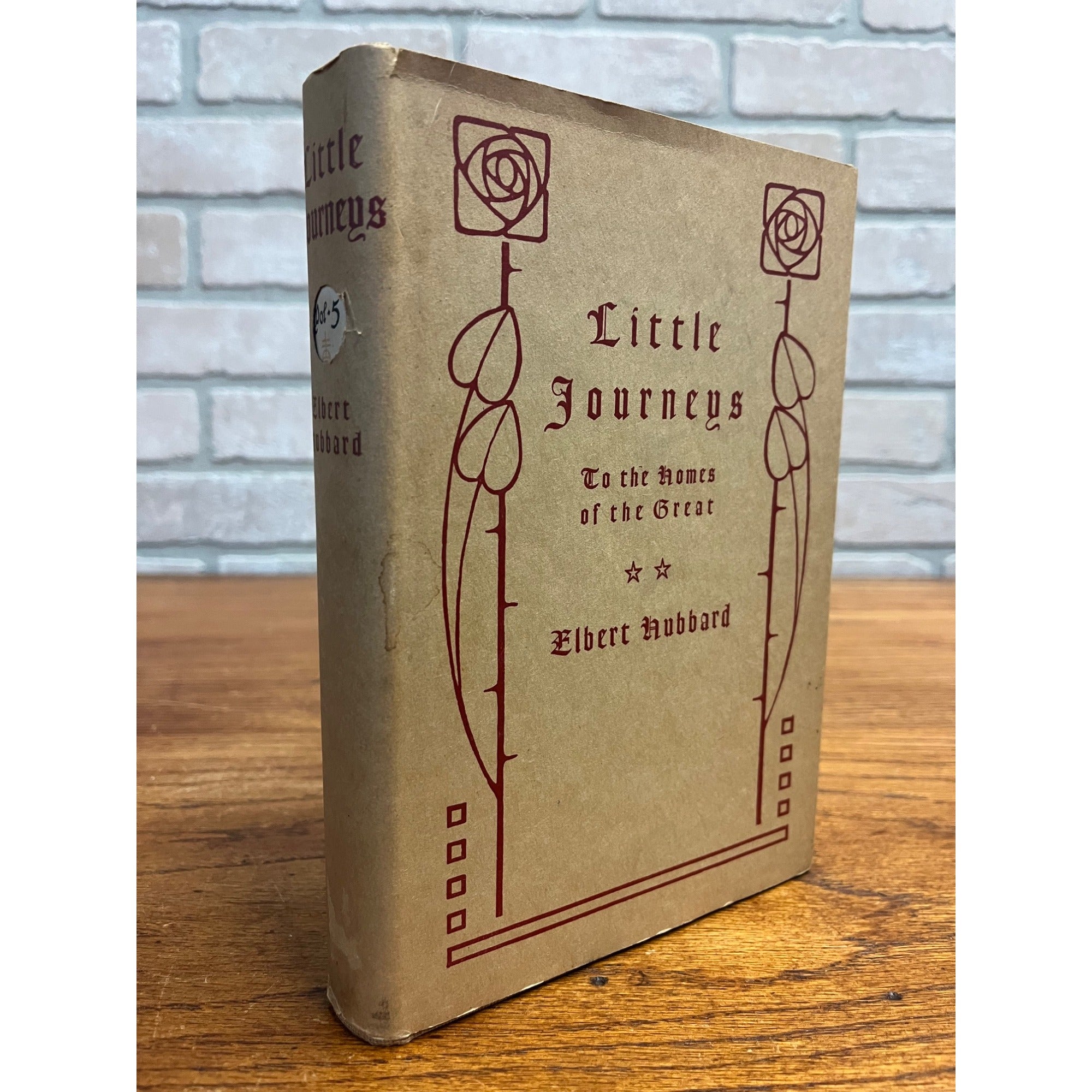 Vintage 1928 Elbert Hubbard "Little Journeys: English Authors" Roycrofters w/ DJ