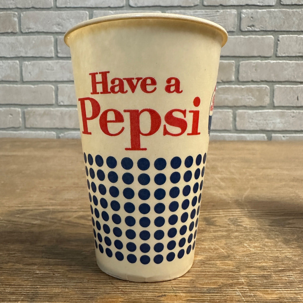 Vintage Have A Pepsi Dot 12oz Lily E12 Soda Promotional Wax Paper Cup Pepsi Cola