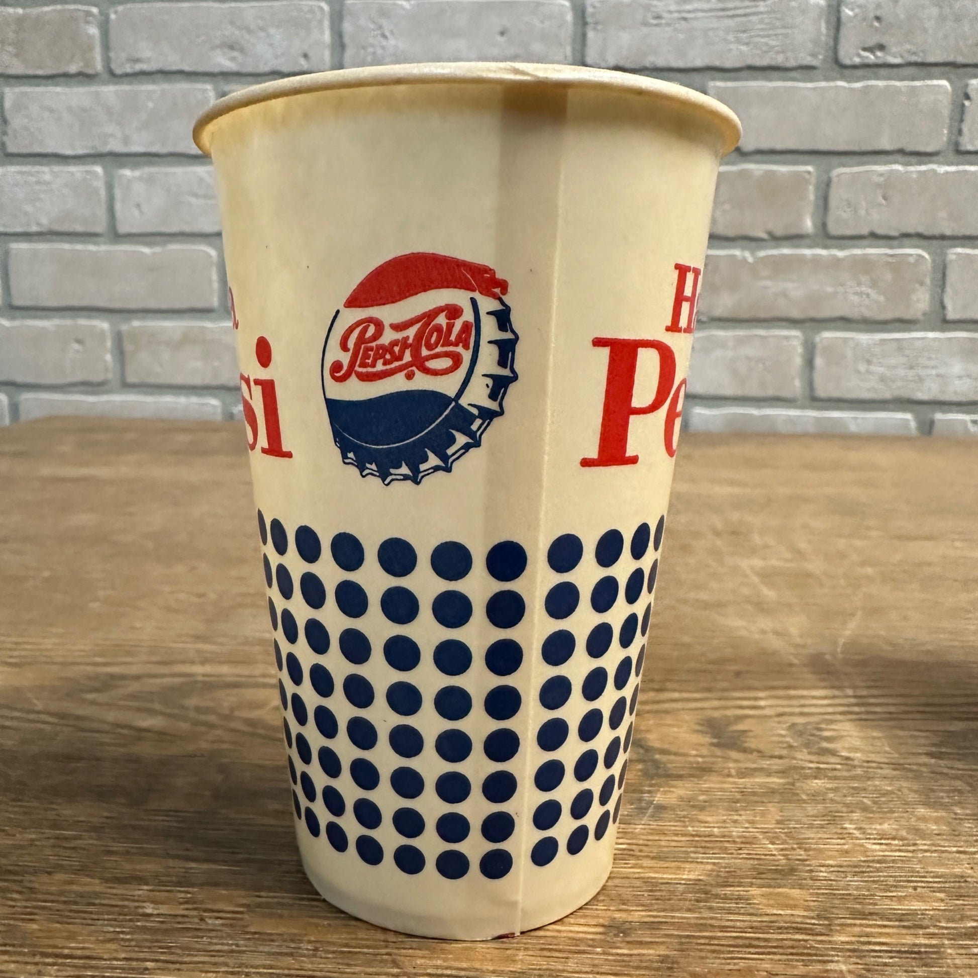 Vintage Have A Pepsi Dot 12oz Lily E12 Soda Promotional Wax Paper Cup Pepsi Cola