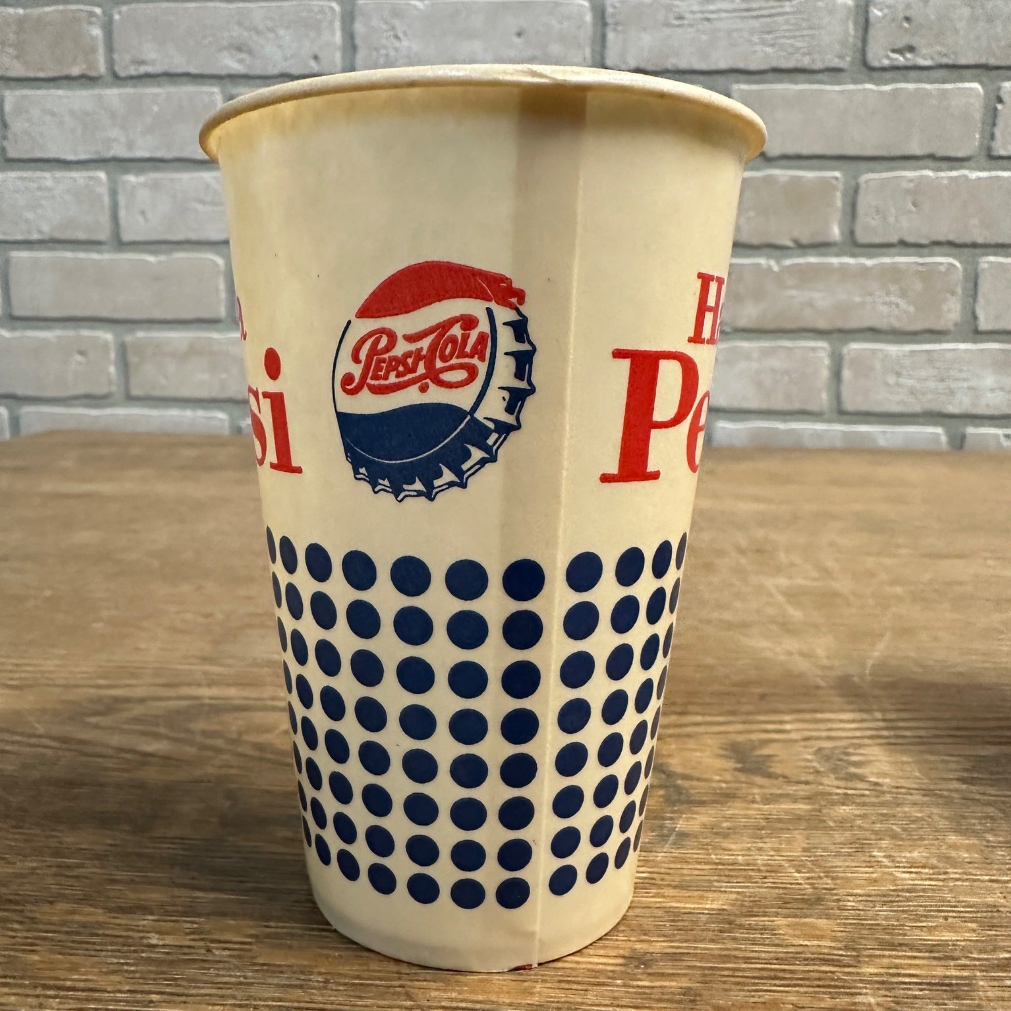 Vintage Have A Pepsi Dot 12oz Lily E12 Soda Promotional Wax Paper Cup Pepsi Cola