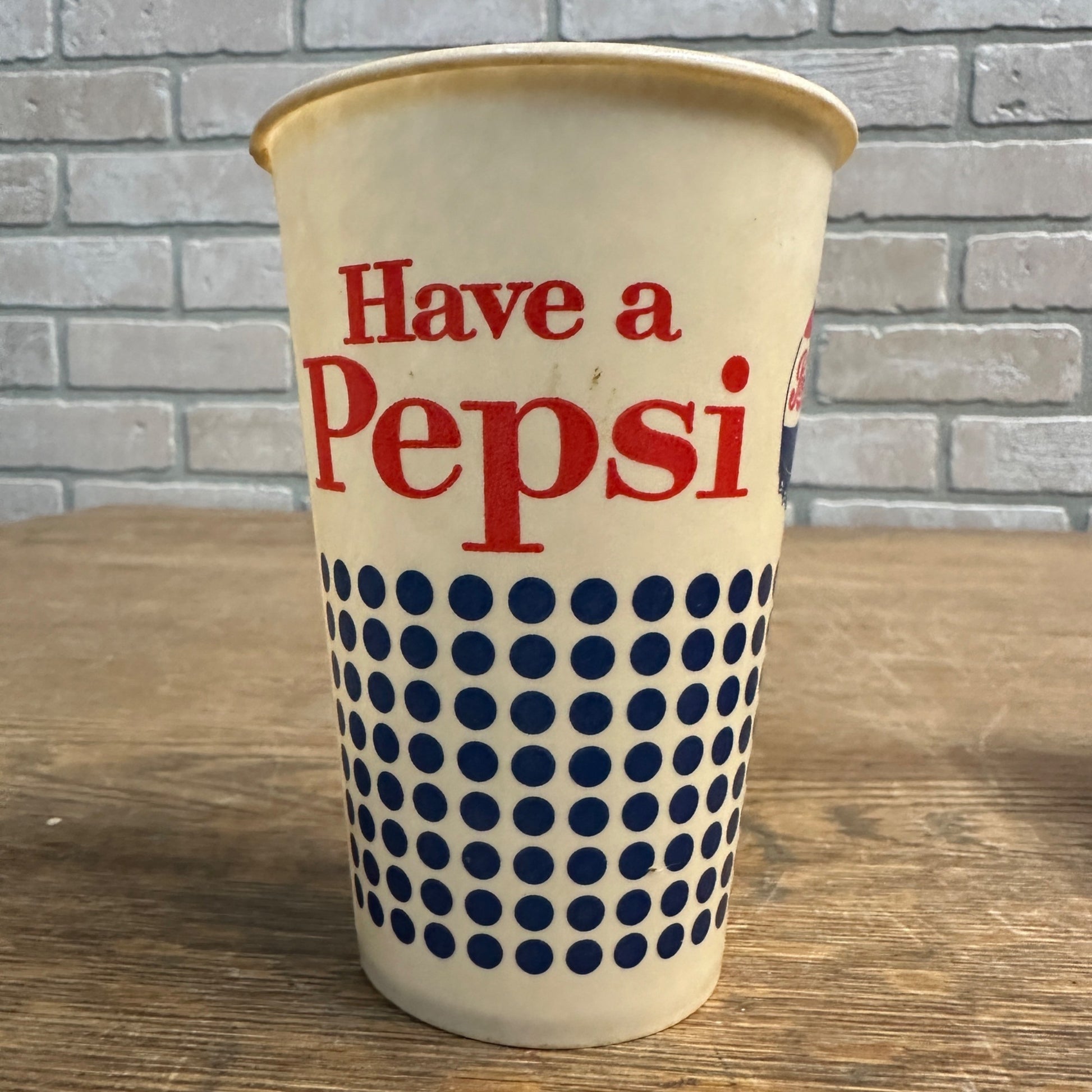Vintage Have A Pepsi Dot 12oz Lily E12 Soda Promotional Wax Paper Cup Pepsi Cola
