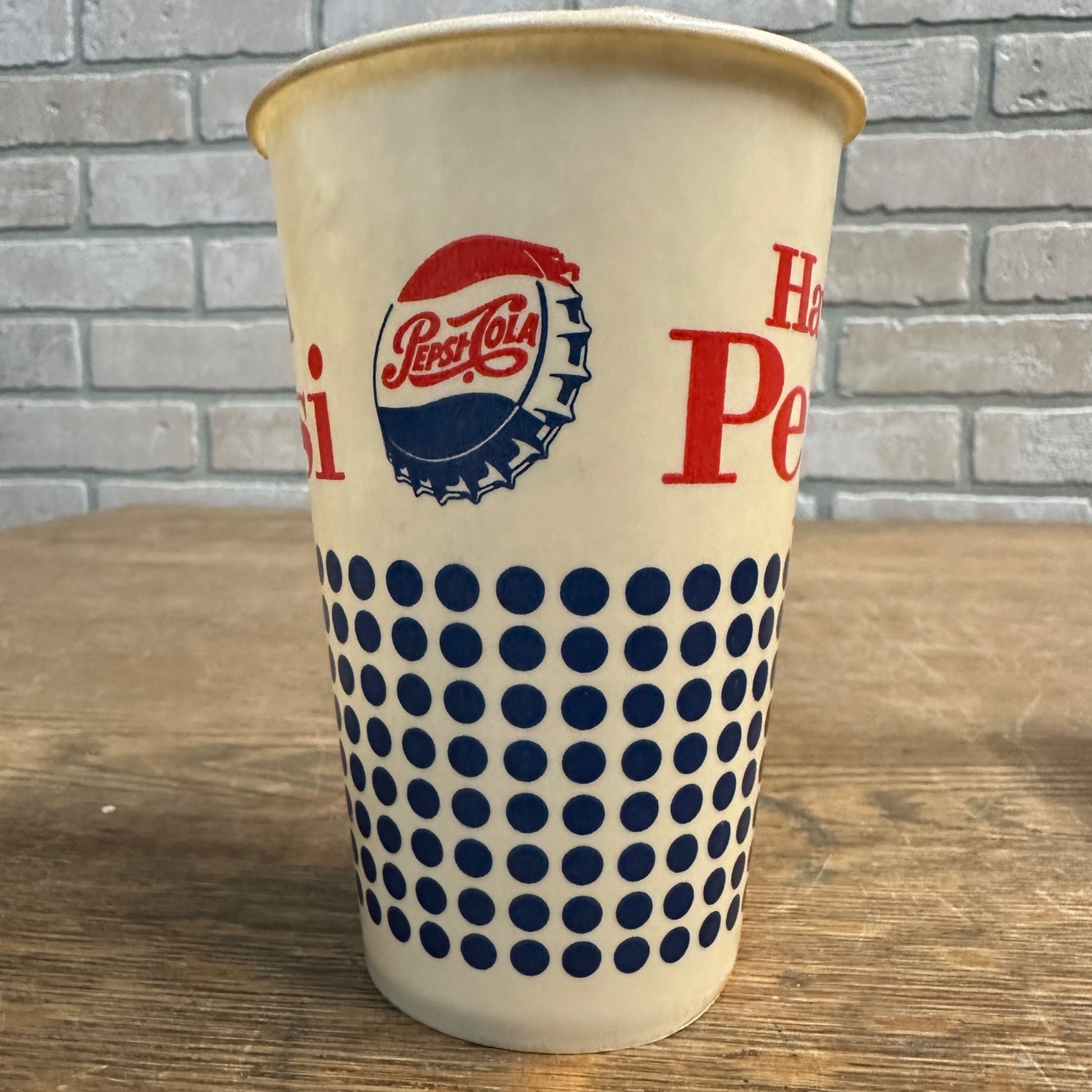 Vintage Have A Pepsi Dot 12oz Lily E12 Soda Promotional Wax Paper Cup Pepsi Cola
