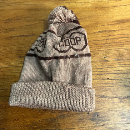 Vintage Coop Dairy Farming Vintage Winter hat Pom Pom Cap Brown