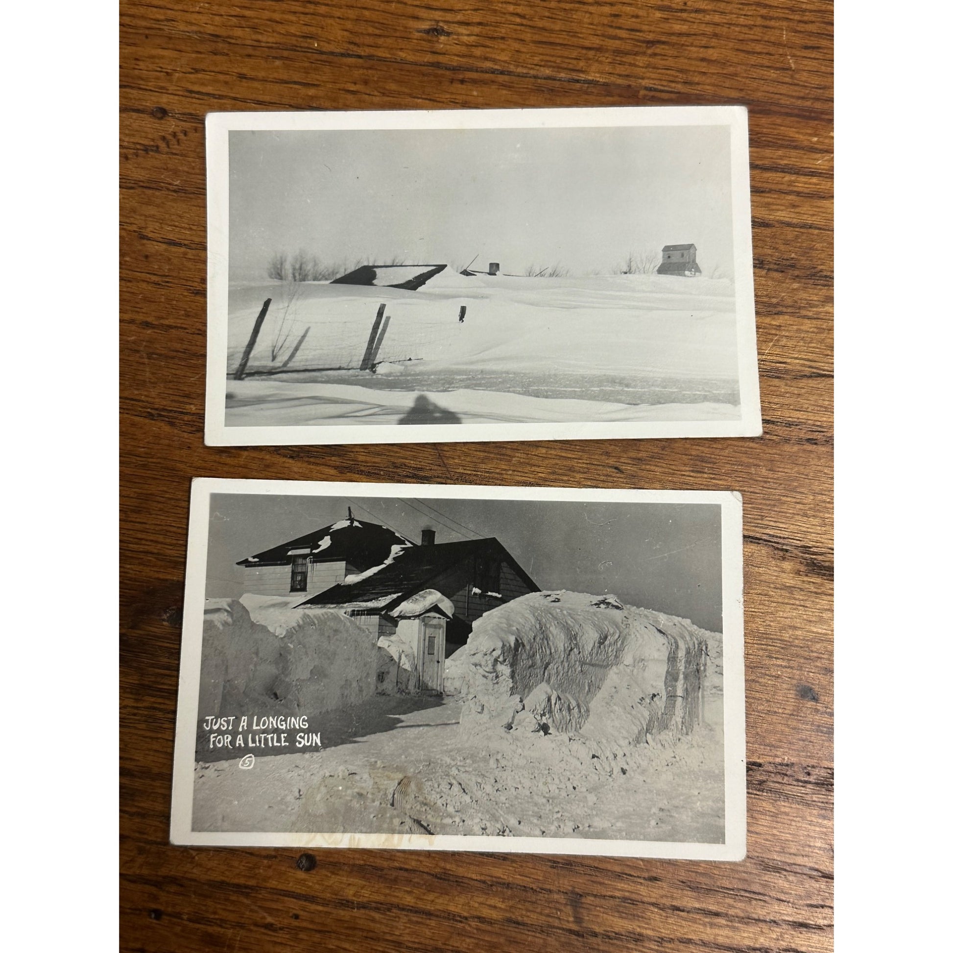 Vintage Snow Storm Blizzard Covered Houses Wisconsin Wis RPPC Photo Postcards