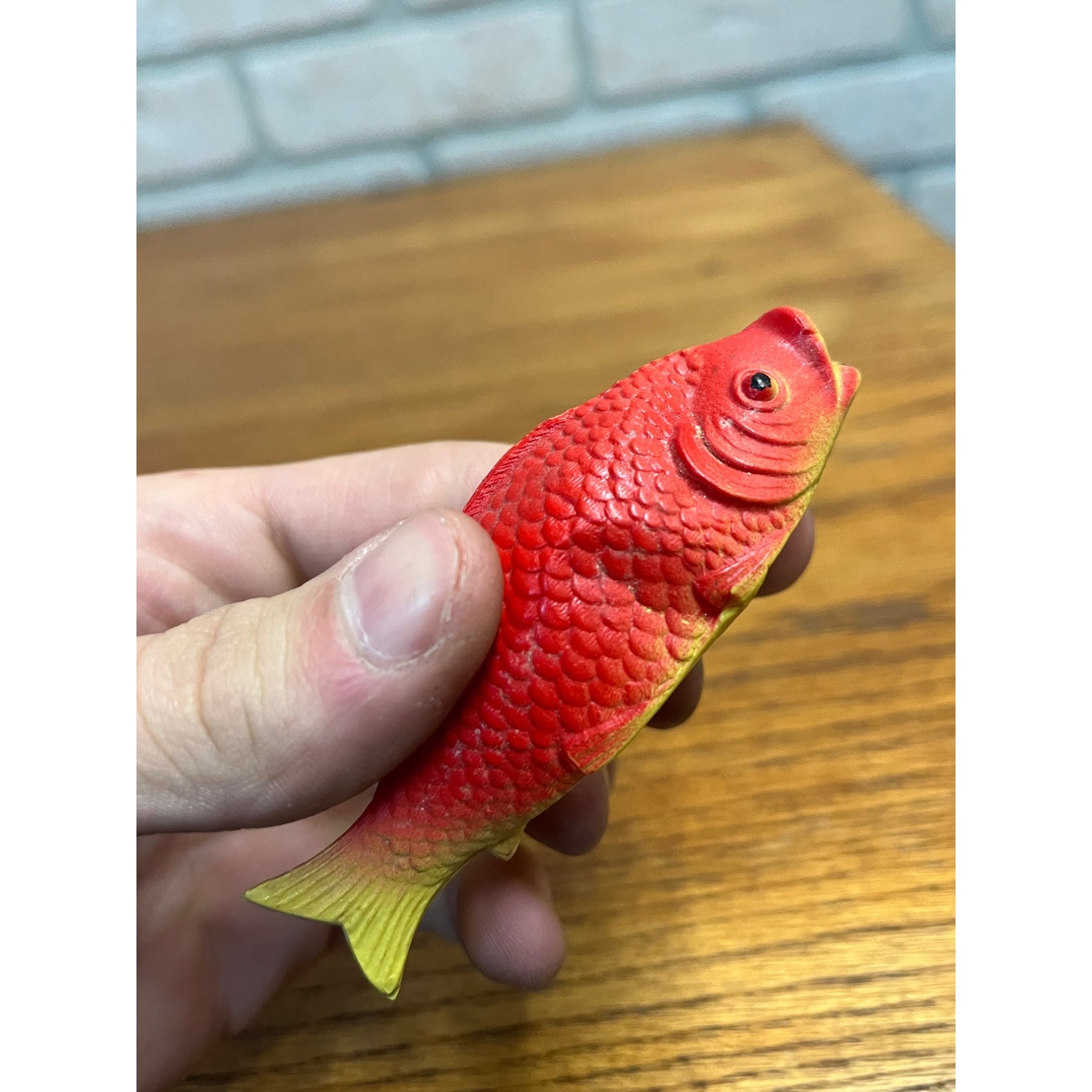 Vintage Fish Celluloid Toy Christmas Putz Decoration Train Display Lot (2)