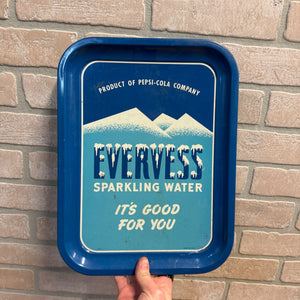 Vintage Pepsi Cola Evervess Sparkling Water Serving Tray