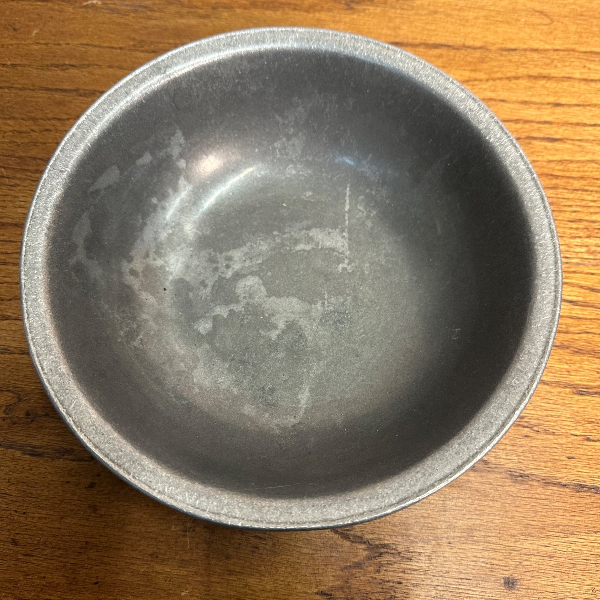 Vintage Carson Freeport PA Pewter 8.25" Bowl  Restaurant Ware
