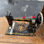 Antique White Sewing Machine Co Cabinet w/ Base As- Is