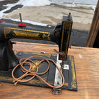 Antique White Sewing Machine Co Cabinet w/ Base As- Is