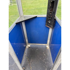Vintage Chicago Phone Booth Blue and Silver Metal Side Panels  - No Phone