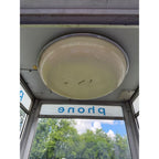 Vintage Chicago Phone Booth Blue and Silver Metal Side Panels  - No Phone