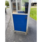 Vintage Chicago Phone Booth Blue and Silver Metal Side Panels  - No Phone