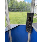Vintage Chicago Phone Booth Blue and Silver Metal Side Panels  - No Phone