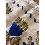 Antique Hand Embroidered Linen Table Runner Arts & Crafts Folk Art Floral William Morris