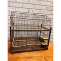 Antique Victorian Dome-Top Birdcage Wood Metal Wire Rustic Primitive Decor