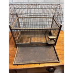 Antique Victorian Dome-Top Birdcage Wood Metal Wire Rustic Primitive Decor