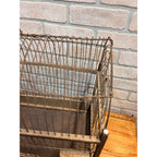 Antique Victorian Dome-Top Birdcage Wood Metal Wire Rustic Primitive Decor